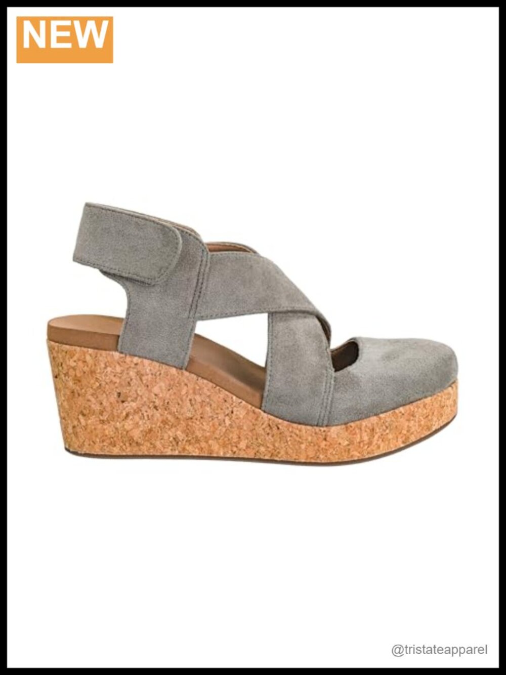 Corkys Case Closed Wedge Closed Toe Cross Strap Ankle Strap 2.5-Inch Heel